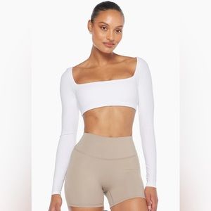 CSB white long sleeved crop